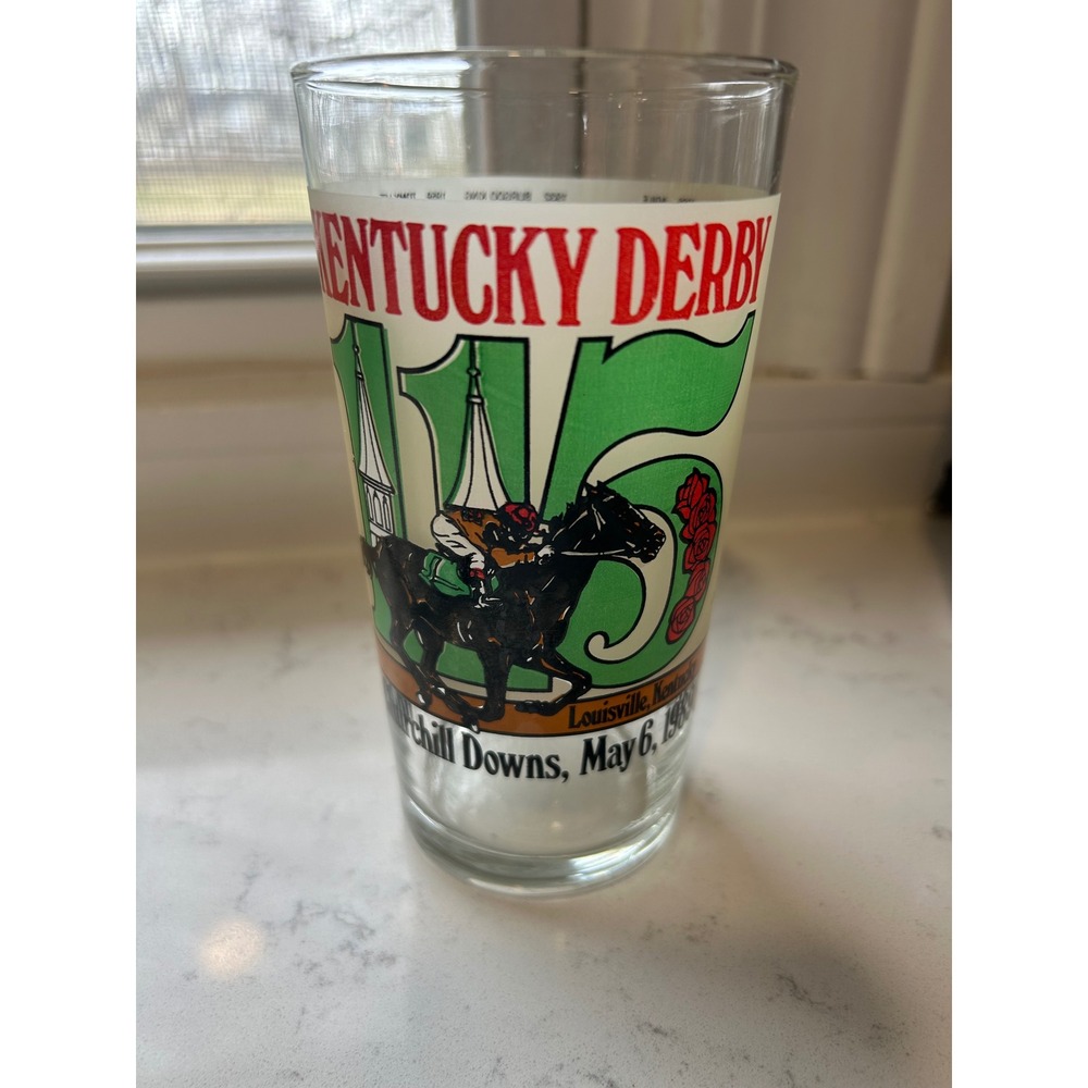 Vintage 1989 Kentucky Derby 115 Mint Julep Glass Churchill Downs Harry M Stevens